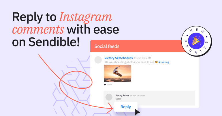 Save time and reply to Instagram Comments directly from Sendible!